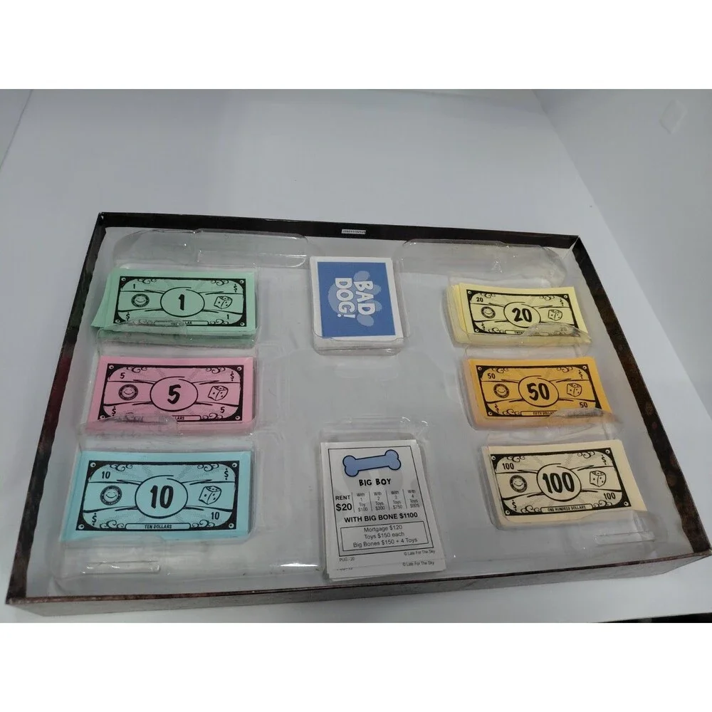 Pugopoly Monopoly Pug Dog Board Game Late for the Sky Complete